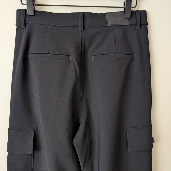 Pistola Womens Small NWT Wide Leg Cargo Pants Black Contemporary Preppy Academia - Picture 6 of 8